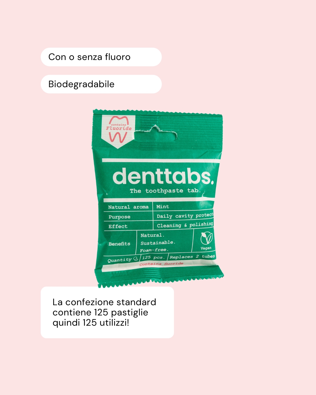 CHOOSE Dentifricio Solido Pastiglie - Family Box | Compresse di dentifricio  sostenibili senza plastica | 12 settimane di scorta | Compresse di